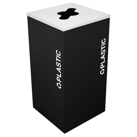 Ex-Cell Kaiser 24-Gal. Square Receptacle - Plastic Decal, Black RC-KDSQ-PL BLX